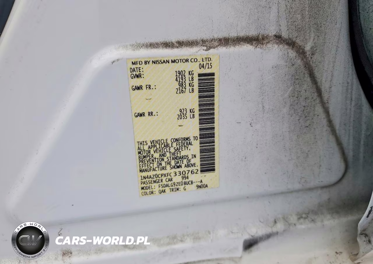 2015 Nissan Leaf Sl VIN:1N4AZ0CPXFC330762 - 12