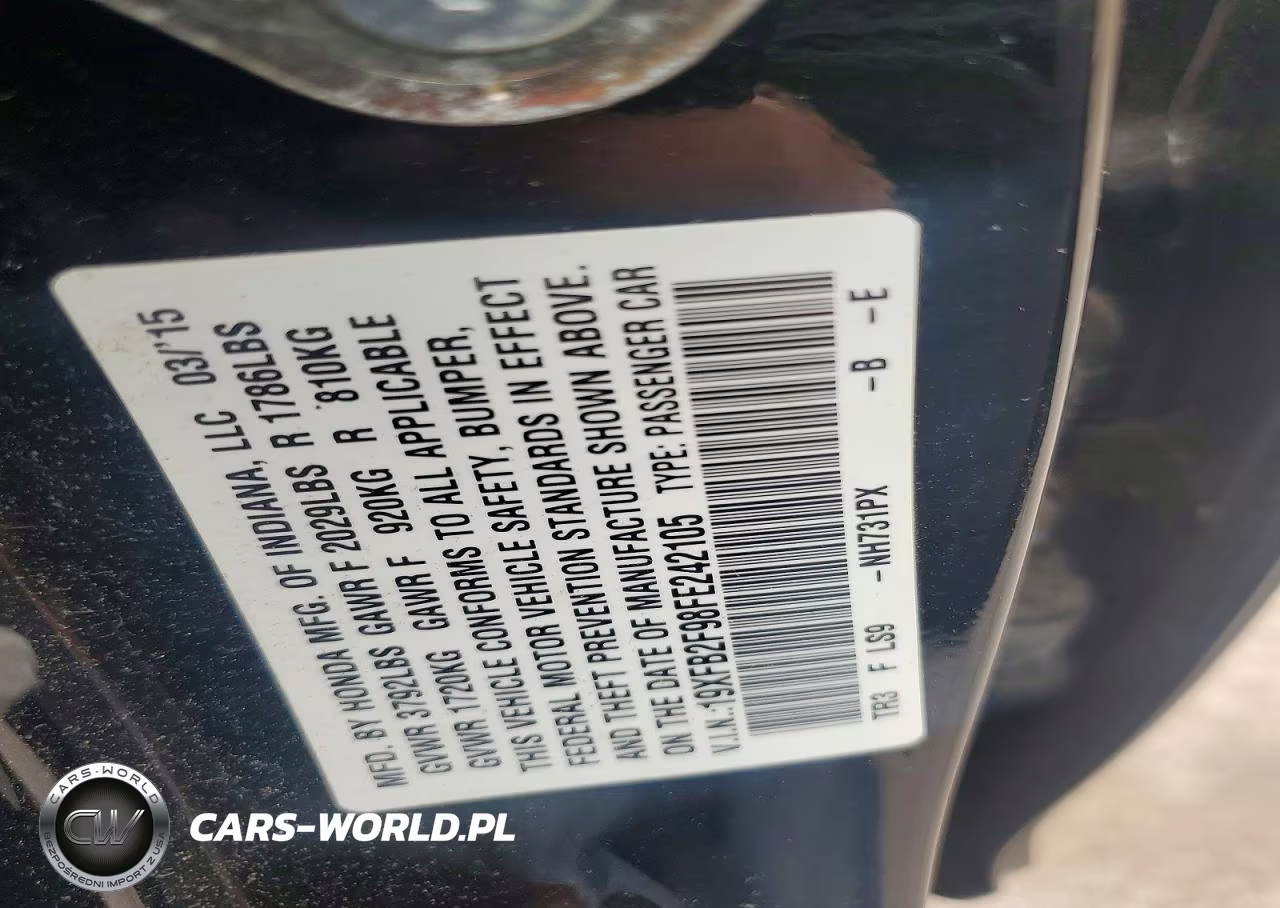2015 Honda Civic Exl VIN:19XFB2F98FE242105 - 13
