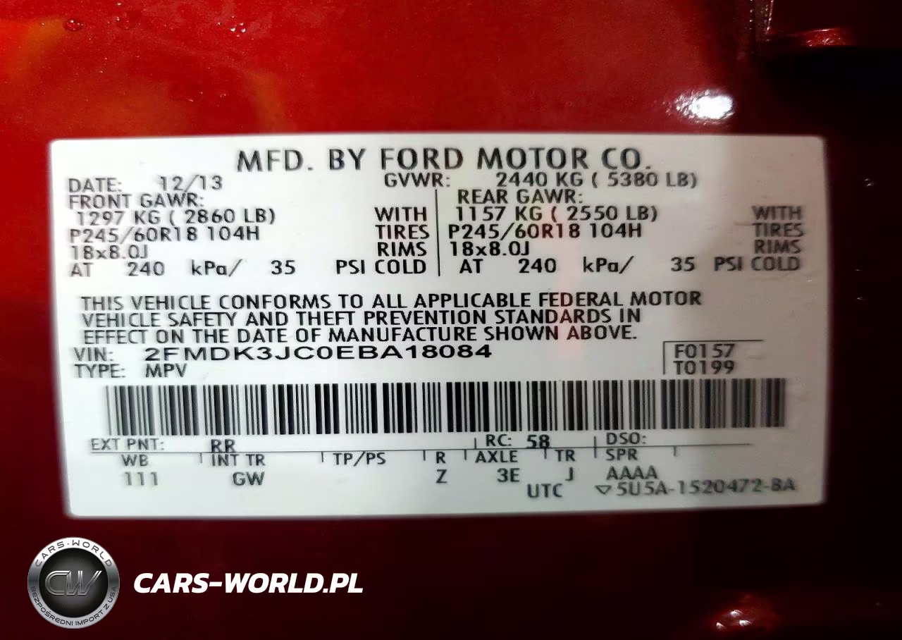 2014 Ford Edge Sel VIN:2FMDK3JC0EBA18084 - 13