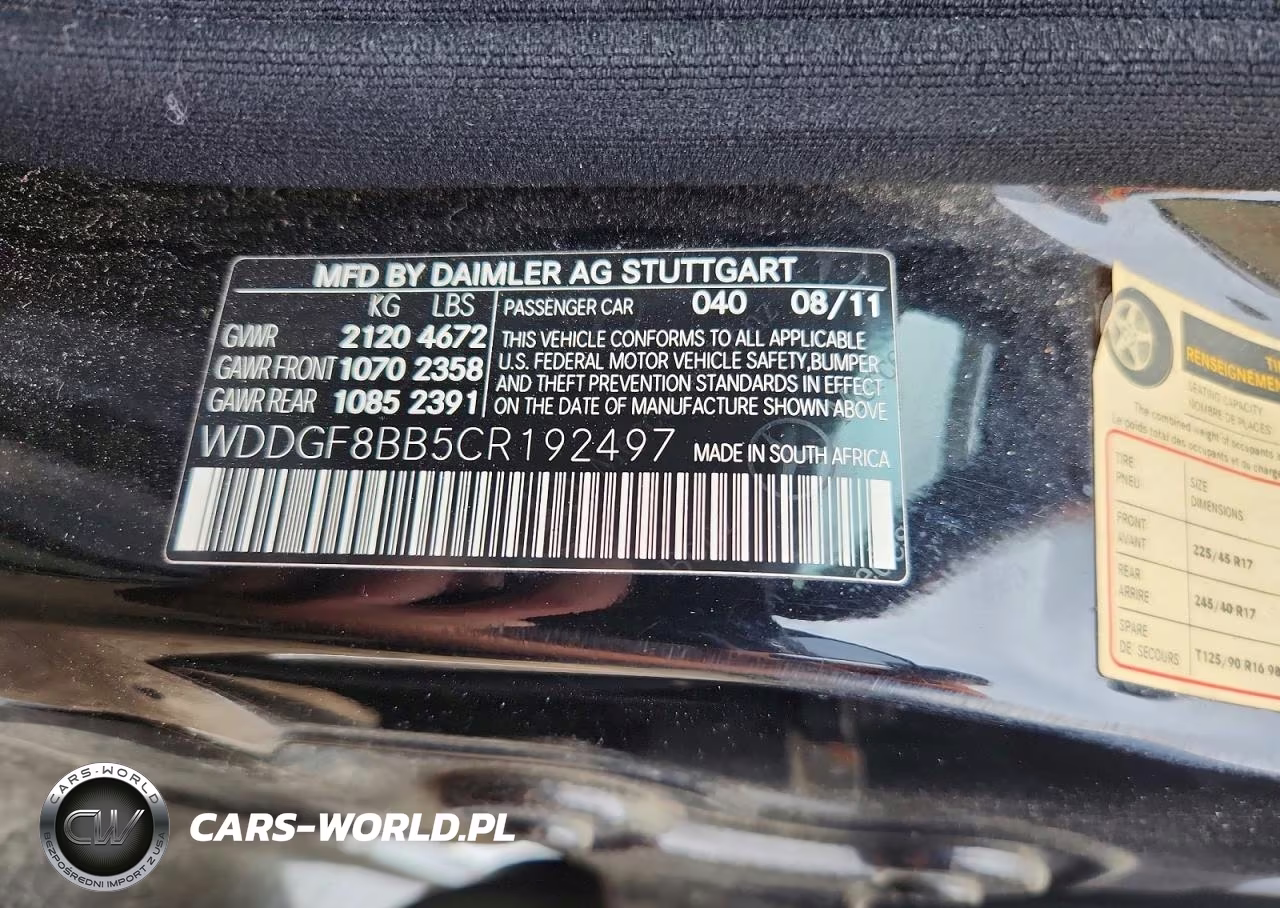 2012 Mercedes-Benz C 300 4Matic VIN:WDDGF8BB5CR192497 - 12