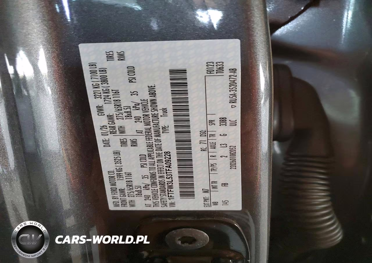 2026 Ford F150 Xlt VIN:1FTFW3L53TFA09228 - 13