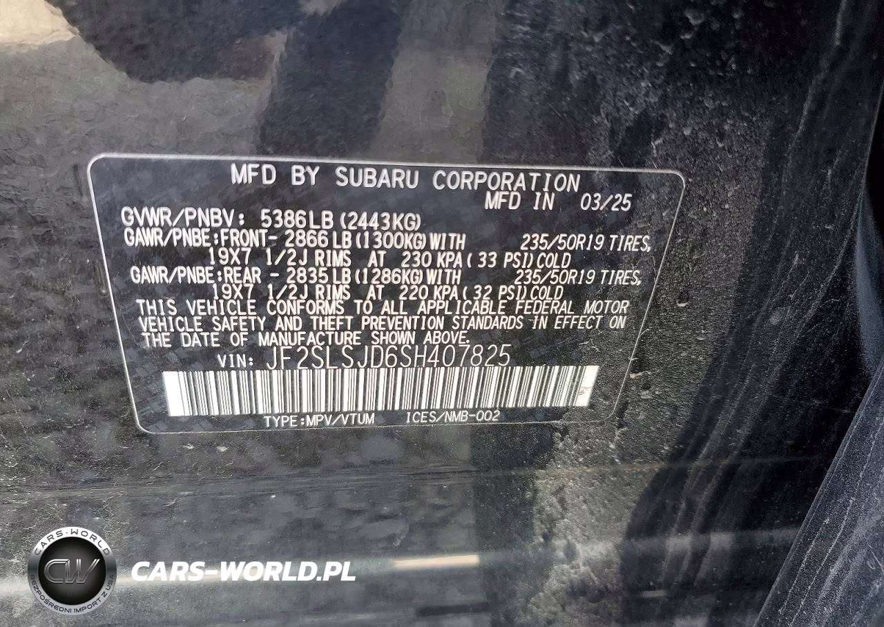 2025 Subaru Forester Sport VIN:JF2SLSJD6SH407825 - 14