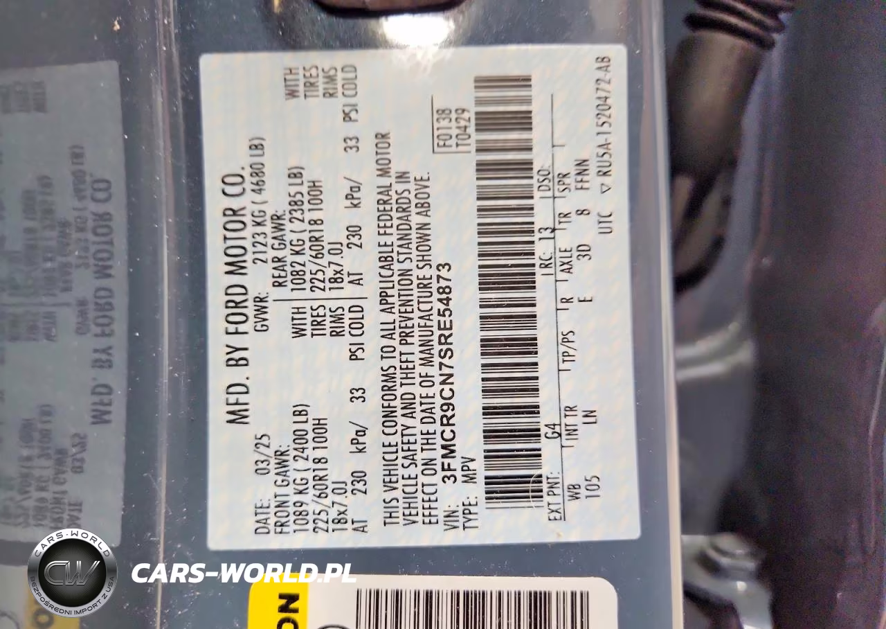 2025 Ford Bronco Sport Outer Banks VIN:3FMCR9CN7SRE54873 - 13