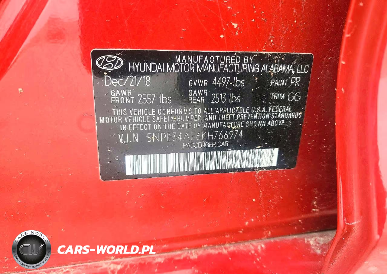 2019 Hyundai Sonata Limited VIN:5NPE34AF6KH766974 - 12