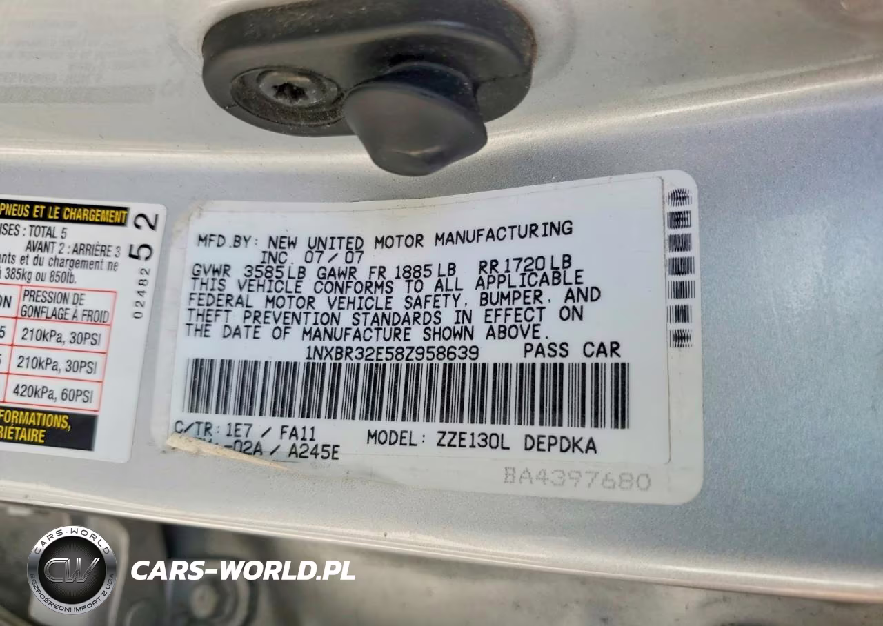 2008 Toyota Corolla Ce VIN:1NXBR32E58Z958639 - 13