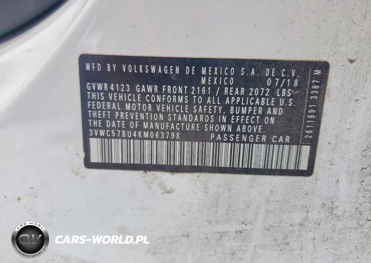 2019 Volkswagen Jetta S VIN:3VWC57BU4KM063798 - 12