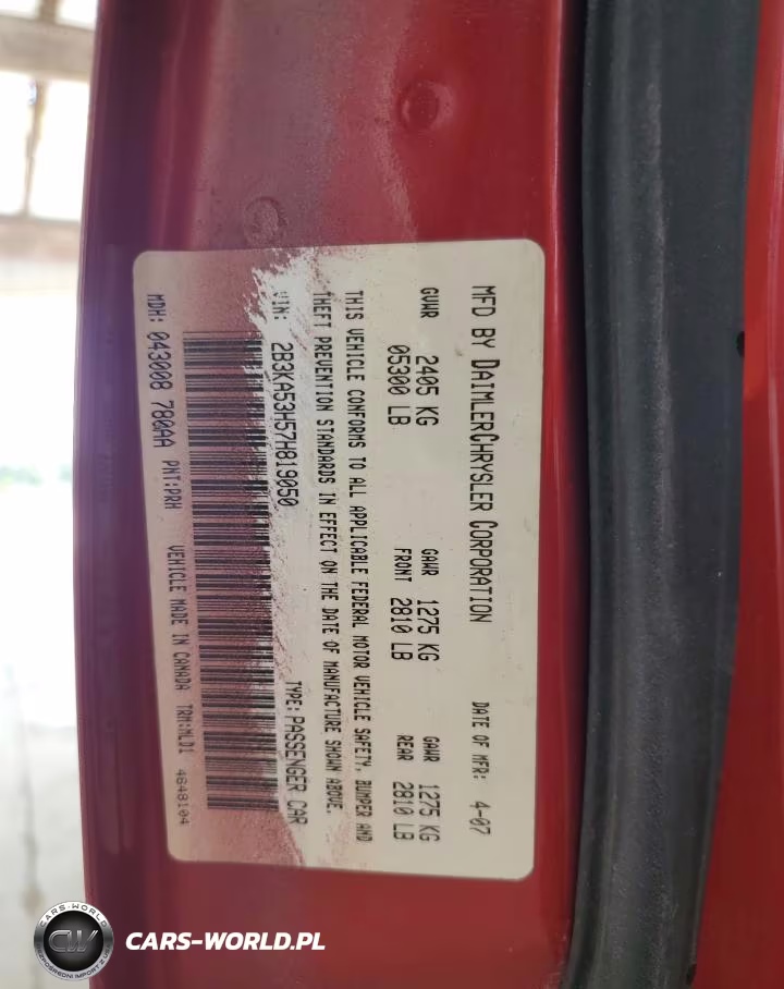 2007 Dodge Charger R VIN:2B3KA53H57H819050 - 12