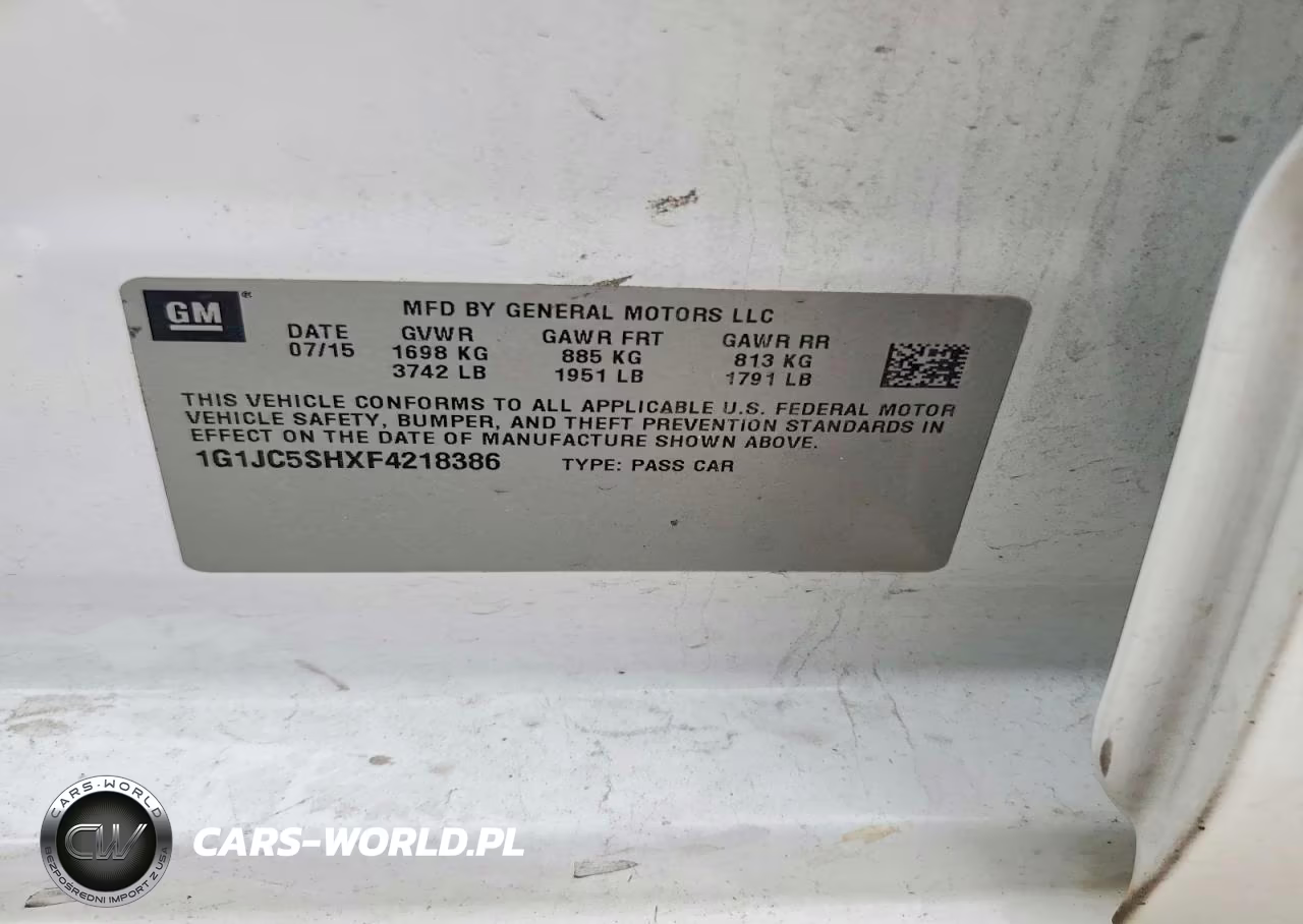 2015 Chevrolet Sonic Lt VIN:1G1JC5SHXF4218386 - 12