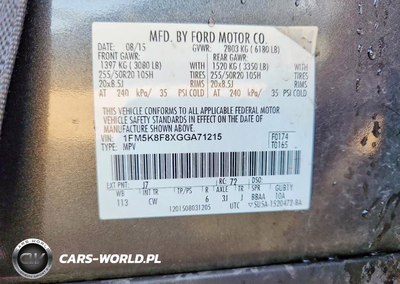 2016 Ford Explorer Limited VIN:1FM5K8F8XGGA71215 - 13