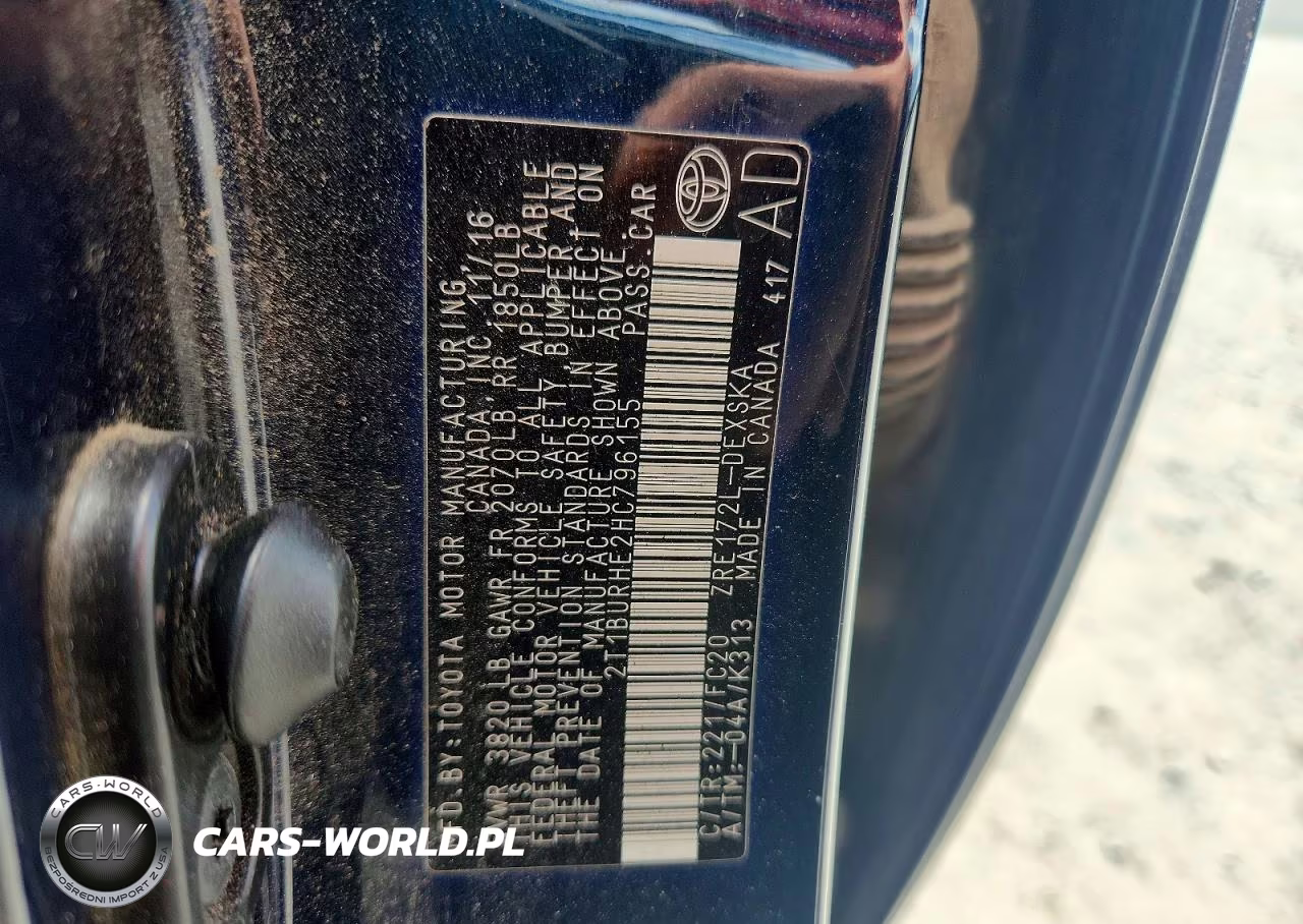 2017 Toyota Corolla Se VIN:2T1BURHE2HC796155 - 12