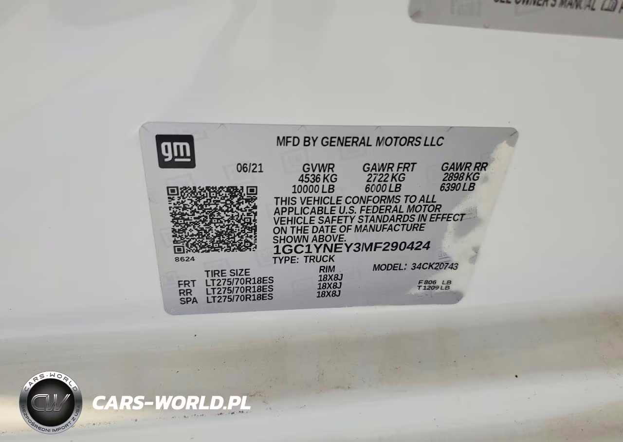 2021 Chevrolet Silverado K2500 Heavy Duty Lt VIN:1GC1YNEY3MF290424 - 12