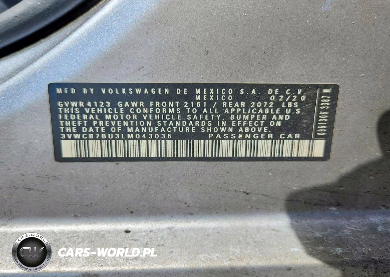 2020 Volkswagen Jetta S VIN:3VWCB7BU3LM043035 - 12