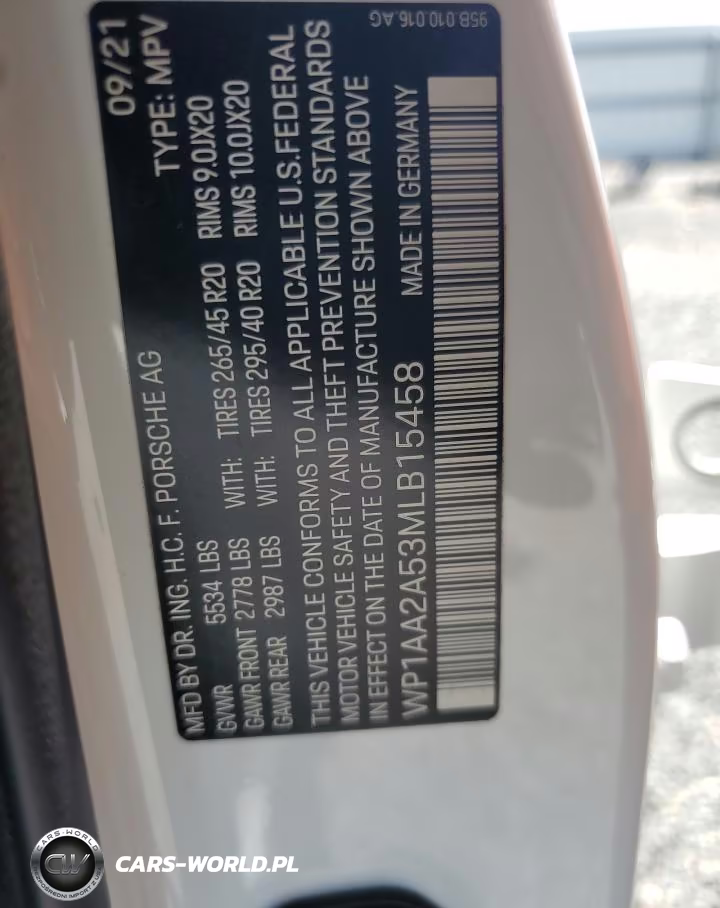 2021 Porsche Macan VIN:WP1AA2A53MLB15458 - 14