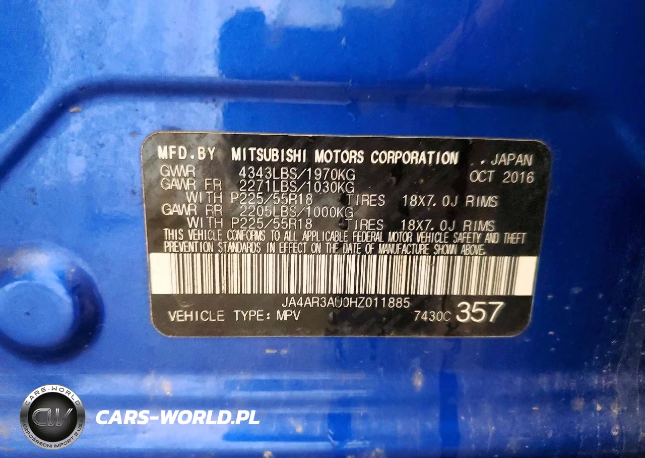 2017 Mitsubishi Outlander Sport Es VIN:JA4AR3AU0HZ011885 - 14