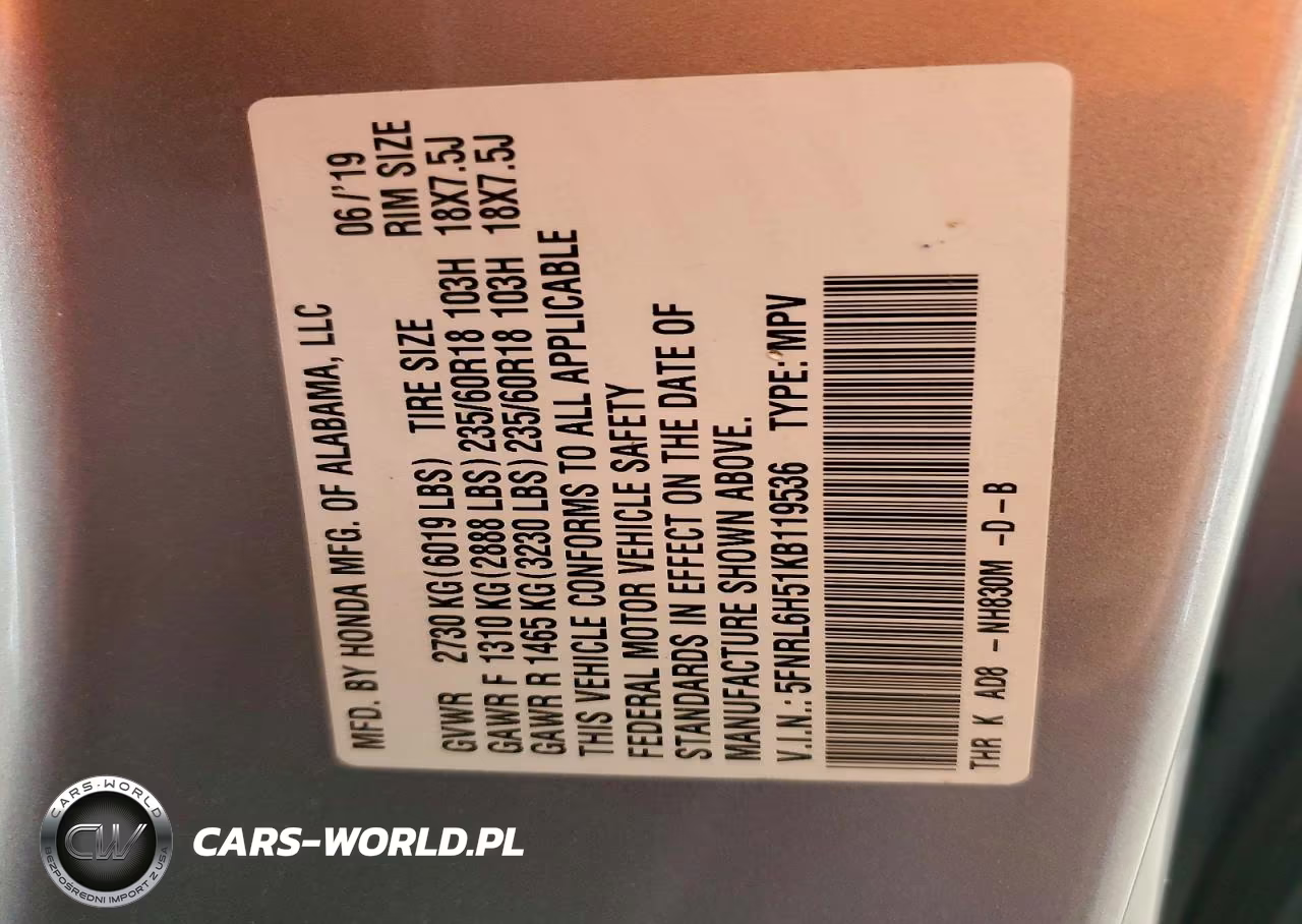2019 Honda Odyssey Ex VIN:5FNRL6H51KB119536 - 13
