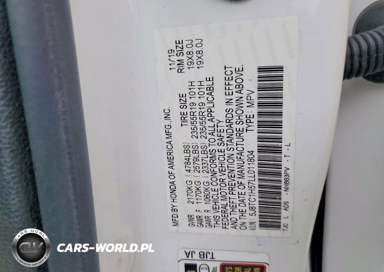 2020 Acura Rdx Technology VIN:5J8TC1H57LL011804 - 12