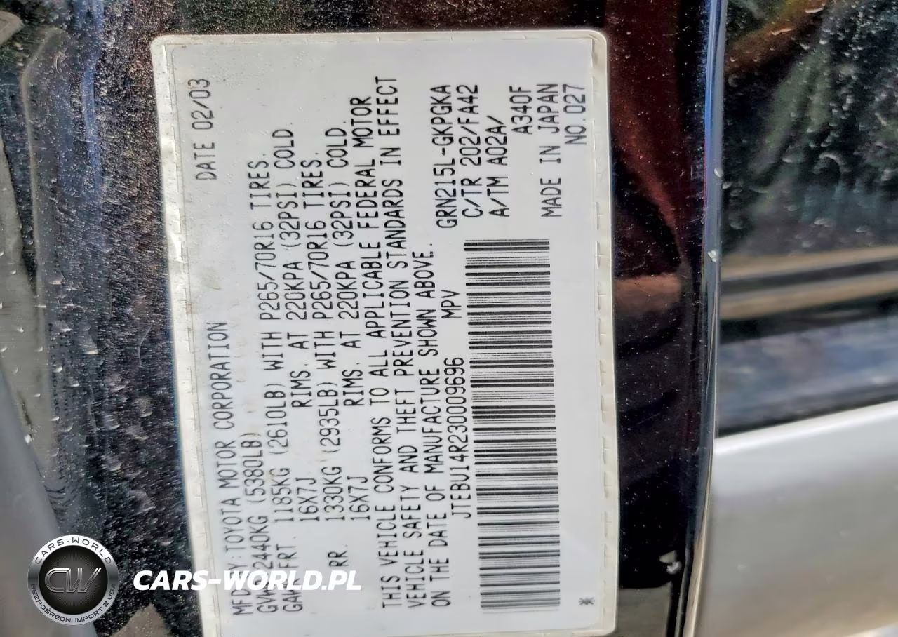 2003 Toyota 4Runner Sr5 V6 VIN:JTEBU14R230009696 - 12