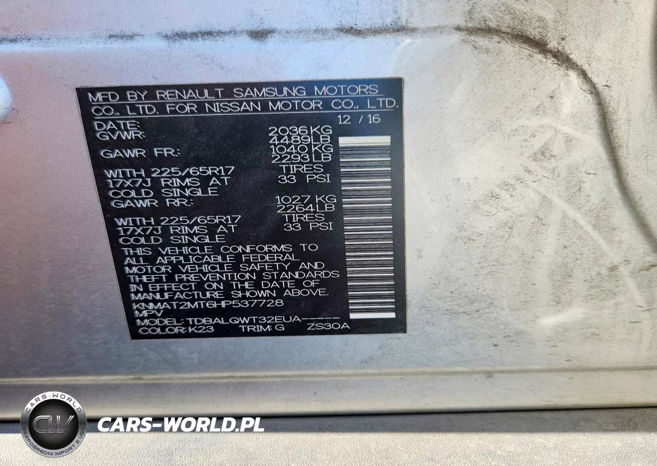 2017 Nissan Rogue Sv VIN:KNMAT2MT6HP537728 - 13