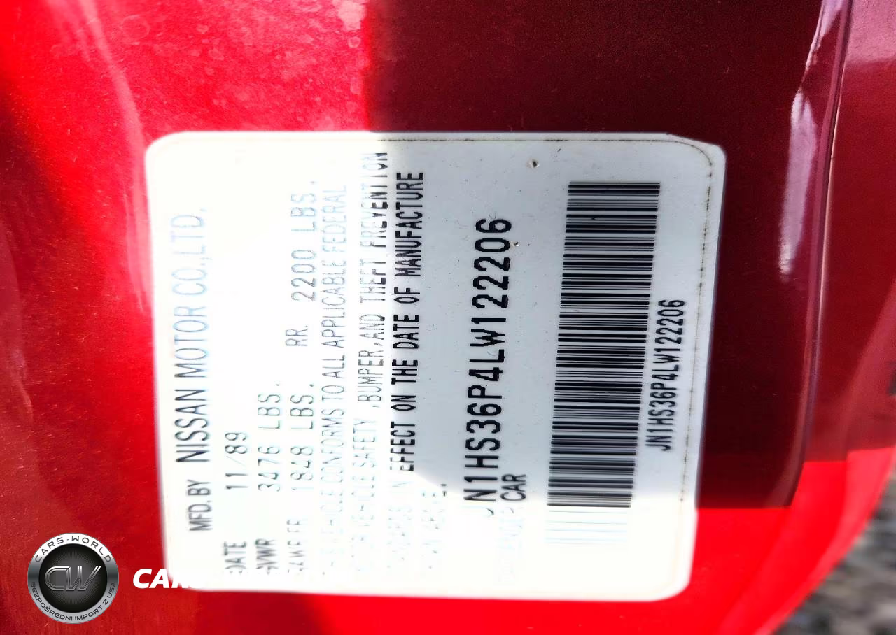 1990 Nissan 240Sx Se VIN:JN1HS36P4LW122206 - 12
