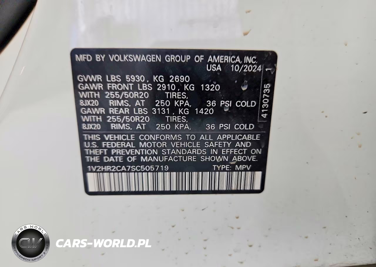 2025 Volkswagen Atlas Se VIN:1V2HR2CA7SC505719 - 14