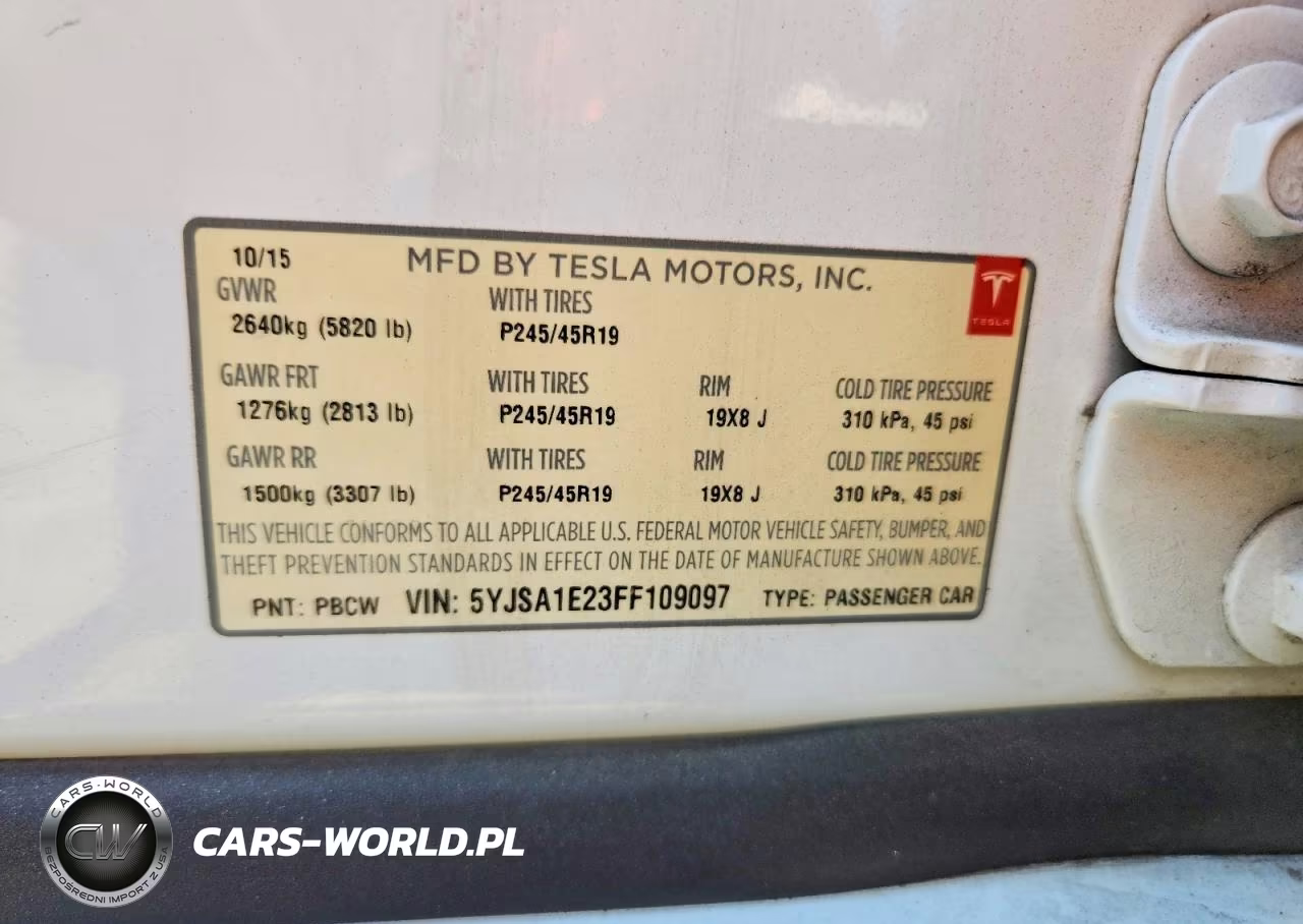 2015 Tesla Model S VIN:5YJSA1E23FF109097 - 12