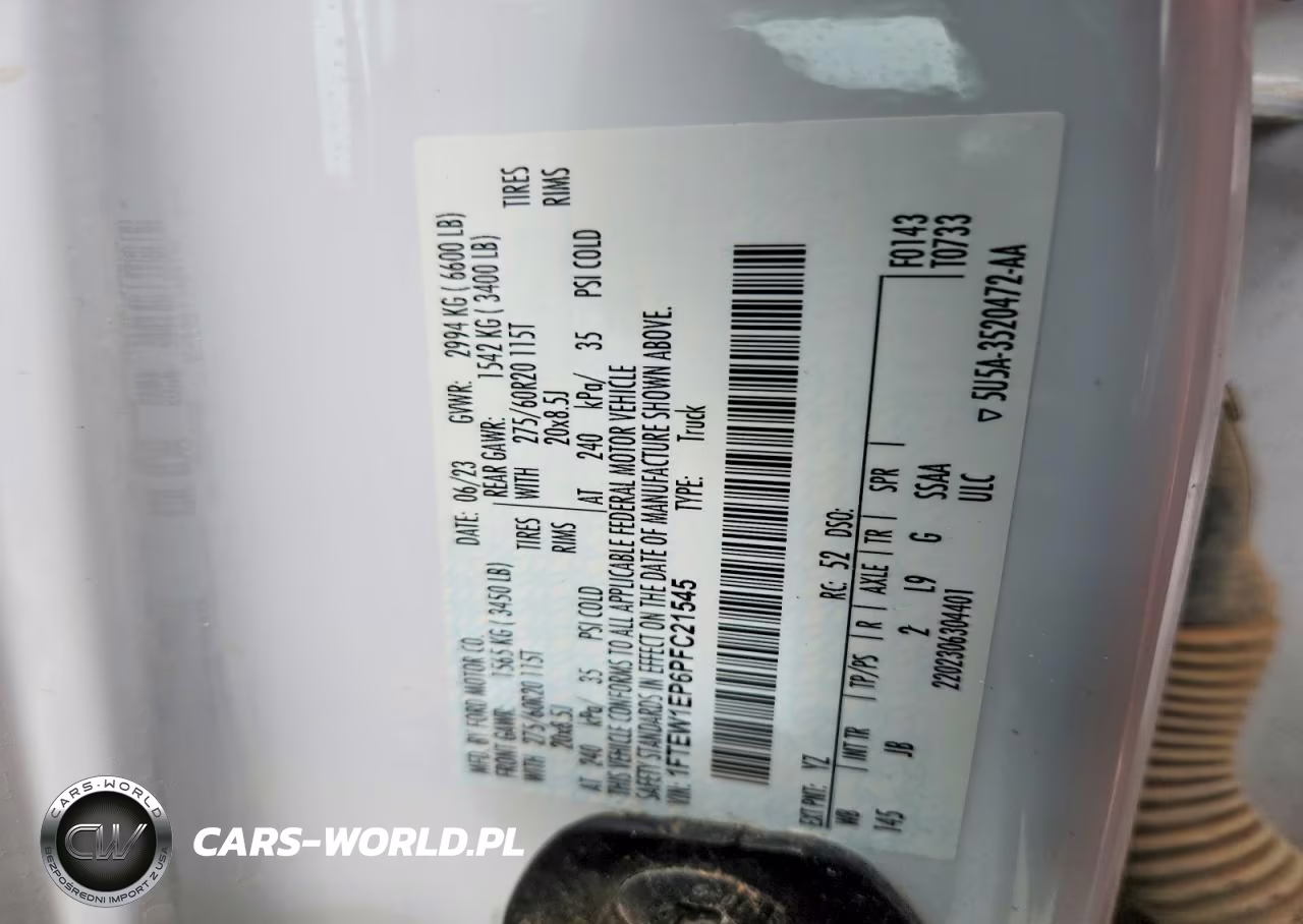 2023 Ford F150 Supercrew VIN:1FTEW1EP6PFC21545 - 12