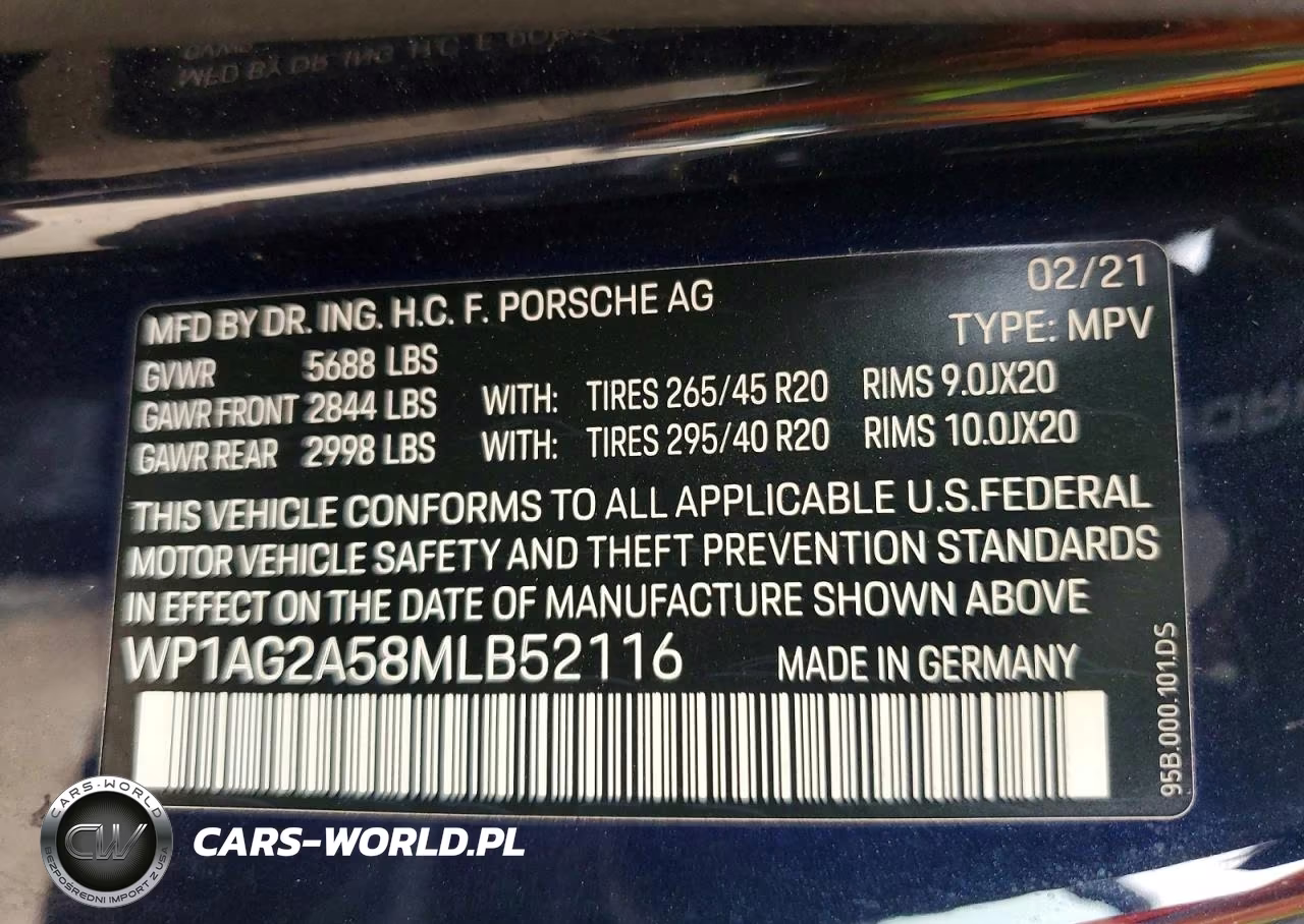 2021 Porsche Macan Gts VIN:WP1AG2A58MLB52116 - 13