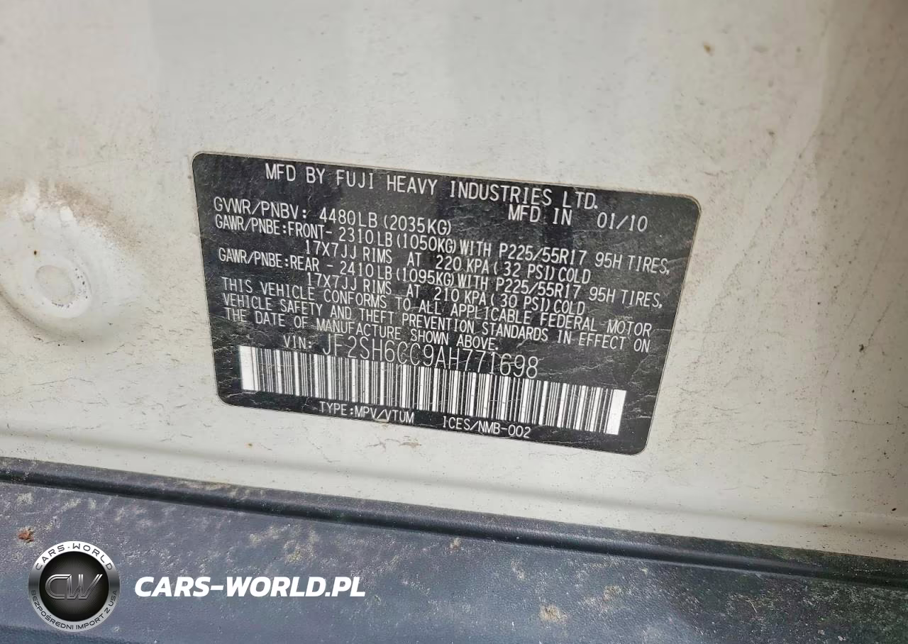 2010 Subaru Forester 2.5X Premium VIN:JF2SH6CC9AH771698 - 13