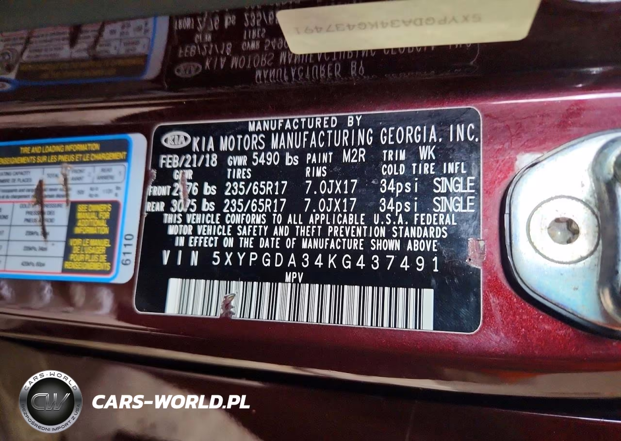2019 Kia Sorento Lx VIN:5XYPGDA34KG437491 - 13