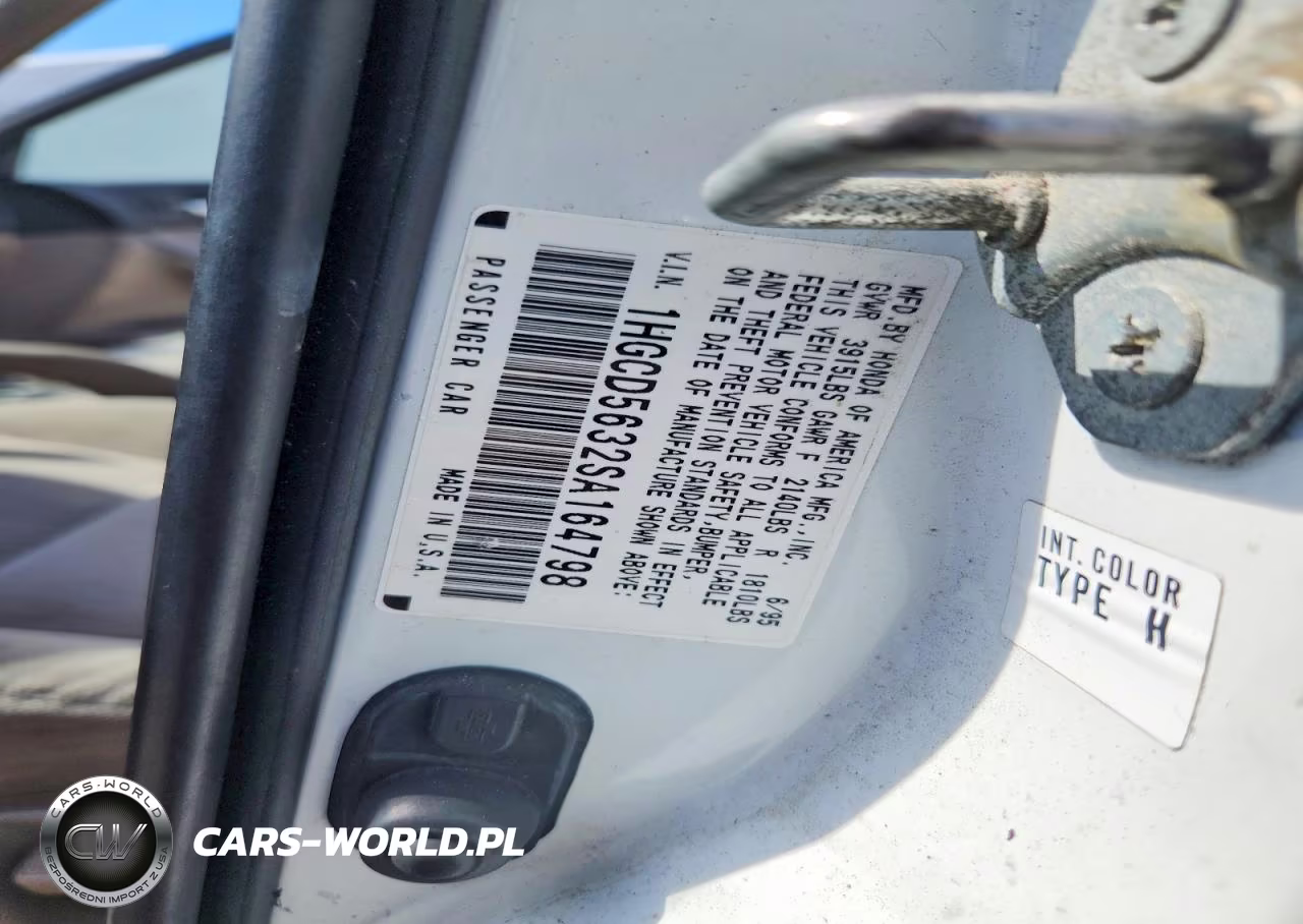 1995 Honda Accord Lx VIN:1HGCD5632SA164798 - 12