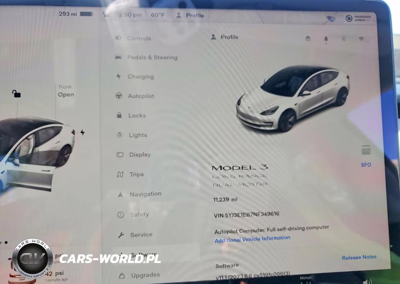 2022 Tesla Model 3 Long Range Dual Motor All-Wheel Drive VIN:5YJ3E1EB7NF349616 - 9