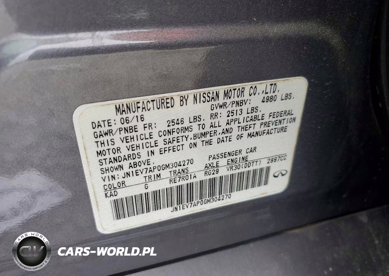 2016 Infiniti Q50 3.0T Premium VIN:JN1EV7AP0GM304270 - 12