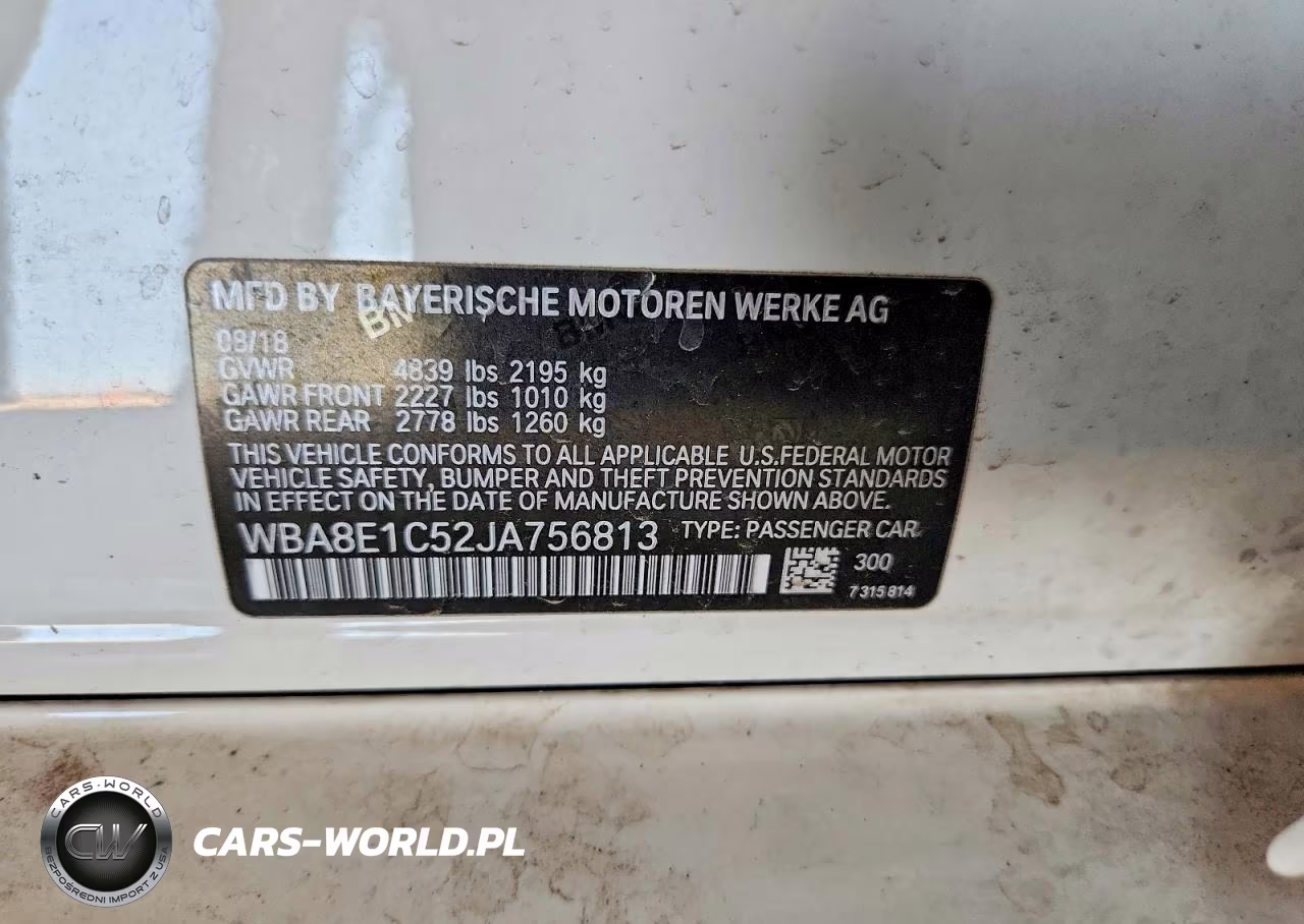 2018 BMW 330E VIN:WBA8E1C52JA756813 - 12