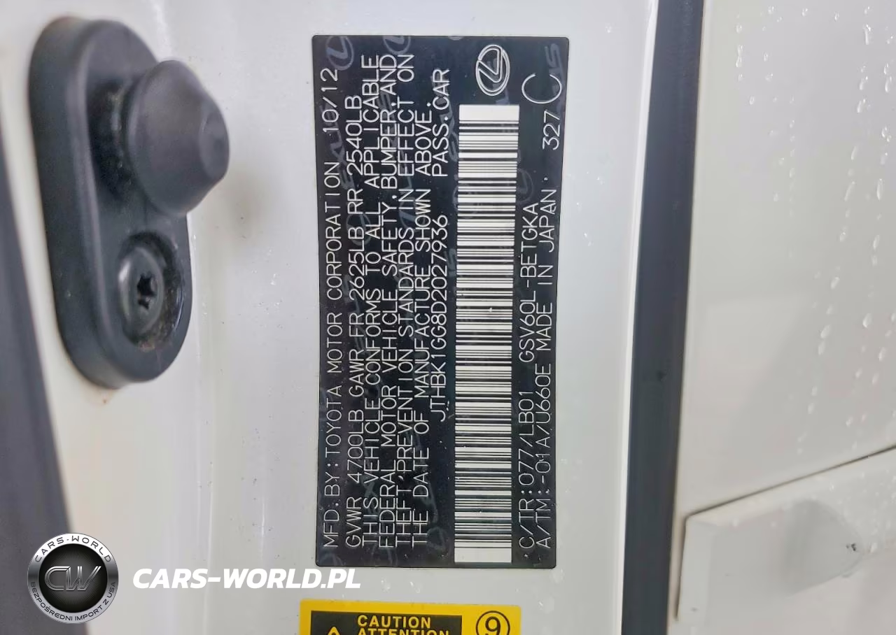 2013 Lexus Es 350 VIN:JTHBK1GG8D2027936 - 12