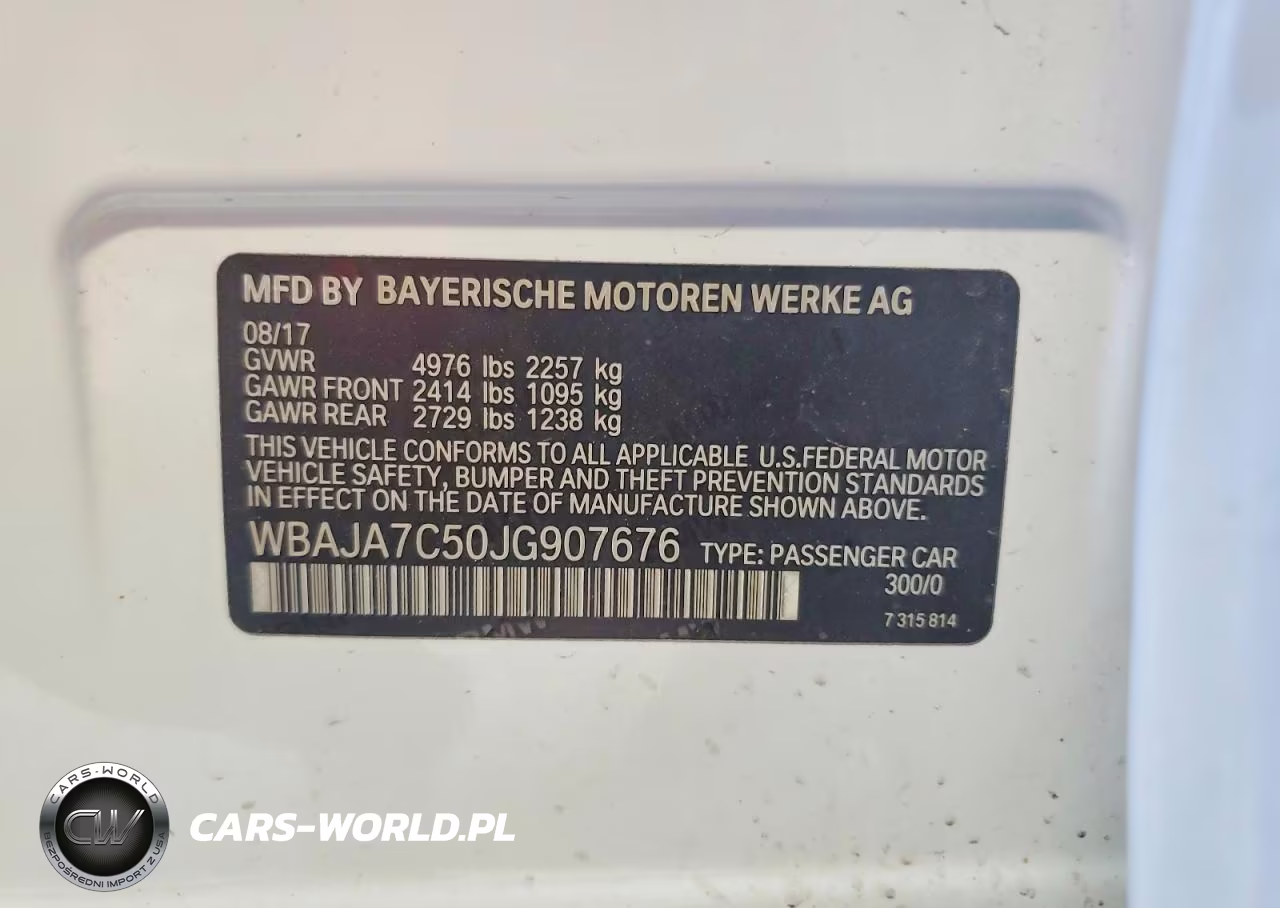 2018 BMW 530 Xi VIN:WBAJA7C50JG907676 - 13