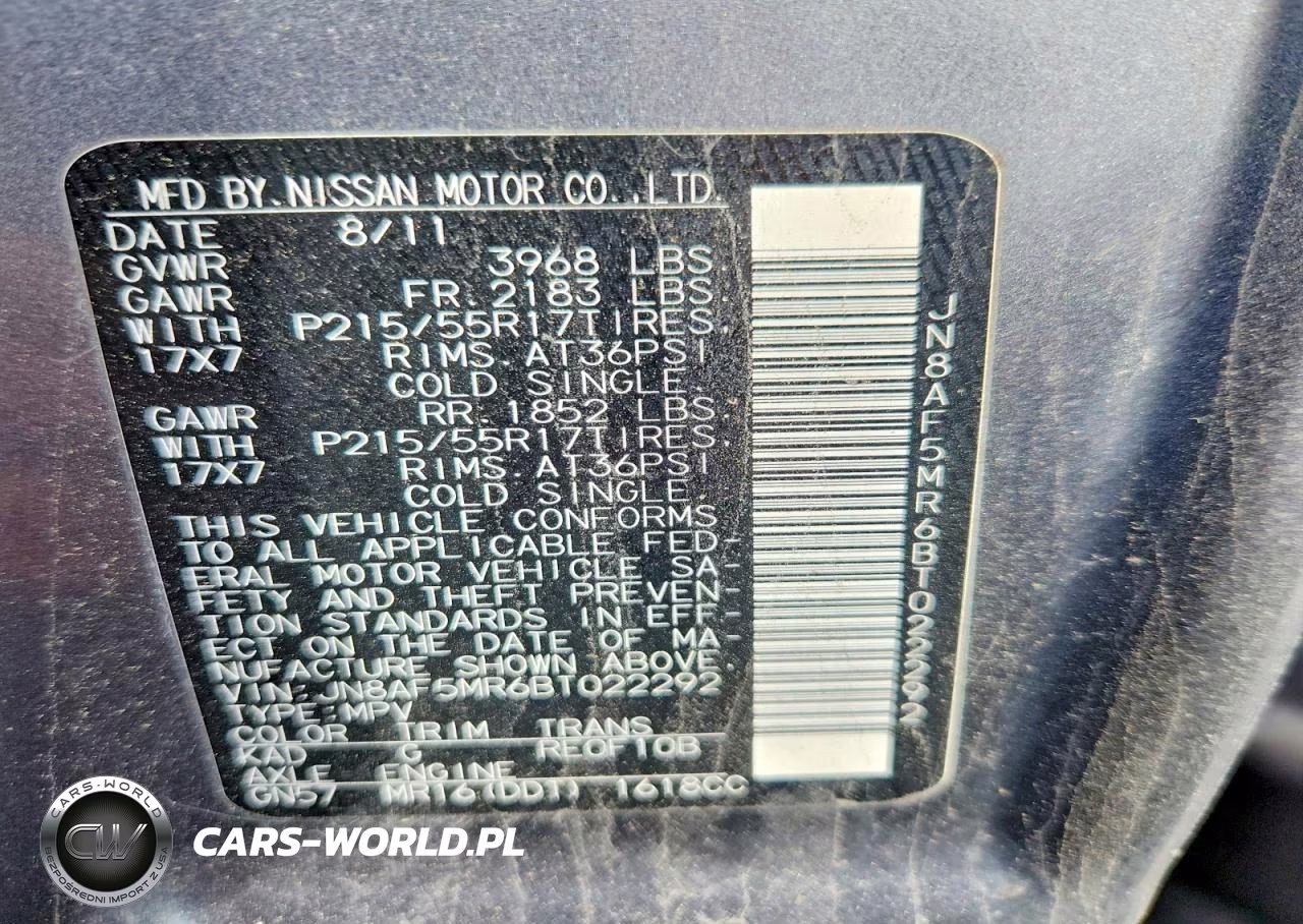 2011 Nissan Juke S VIN:JN8AF5MR6BT022292 - 13