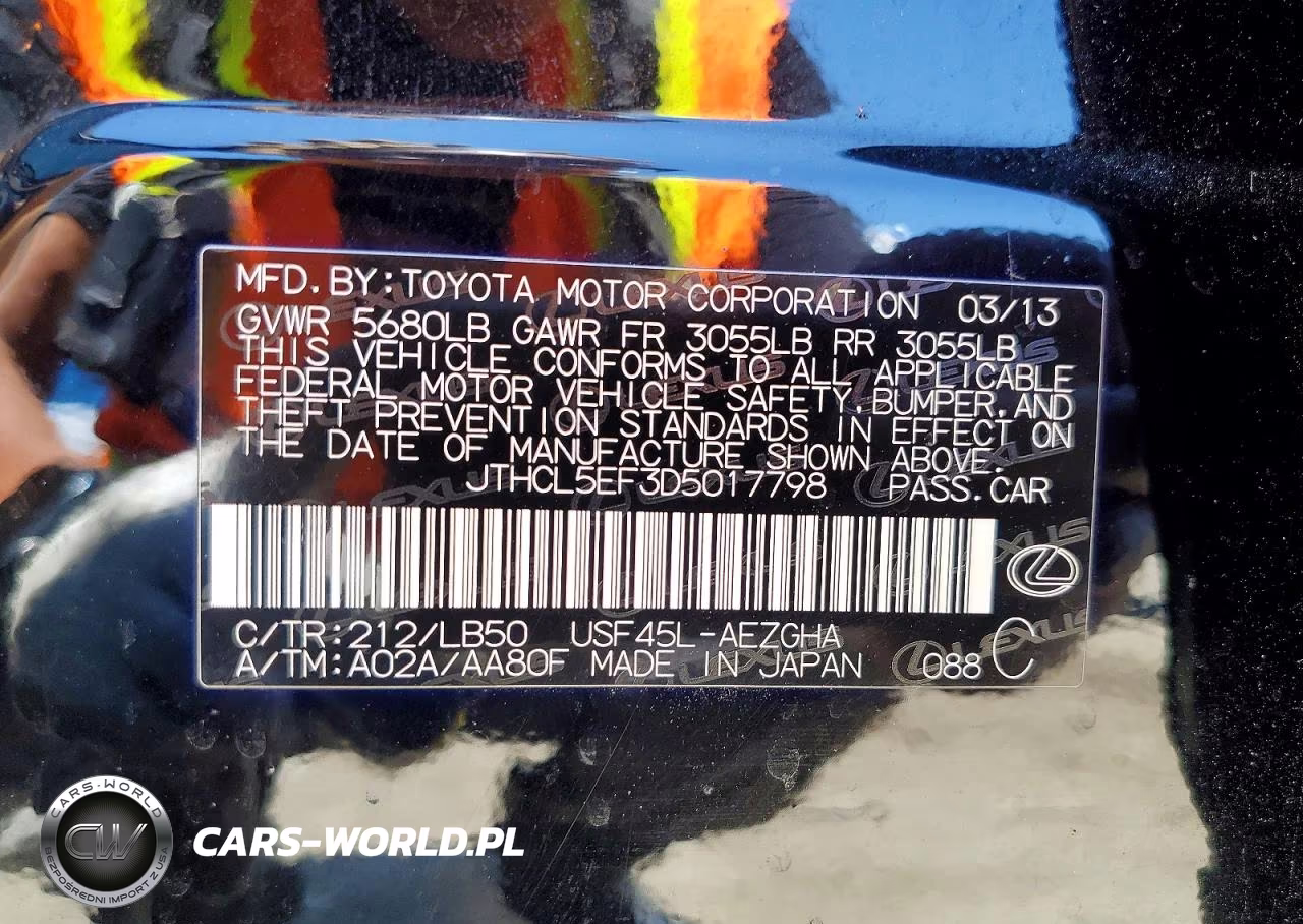 2013 Lexus Ls 460 VIN:JTHCL5EF3D5017798 - 13