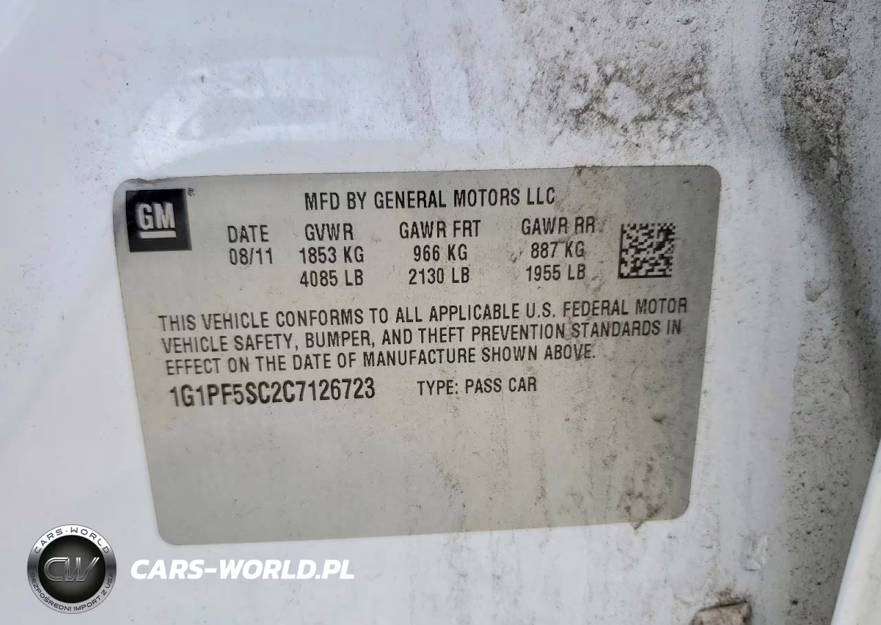 2012 Chevrolet Cruze Lt VIN:1G1PF5SC2C7126723 - 12