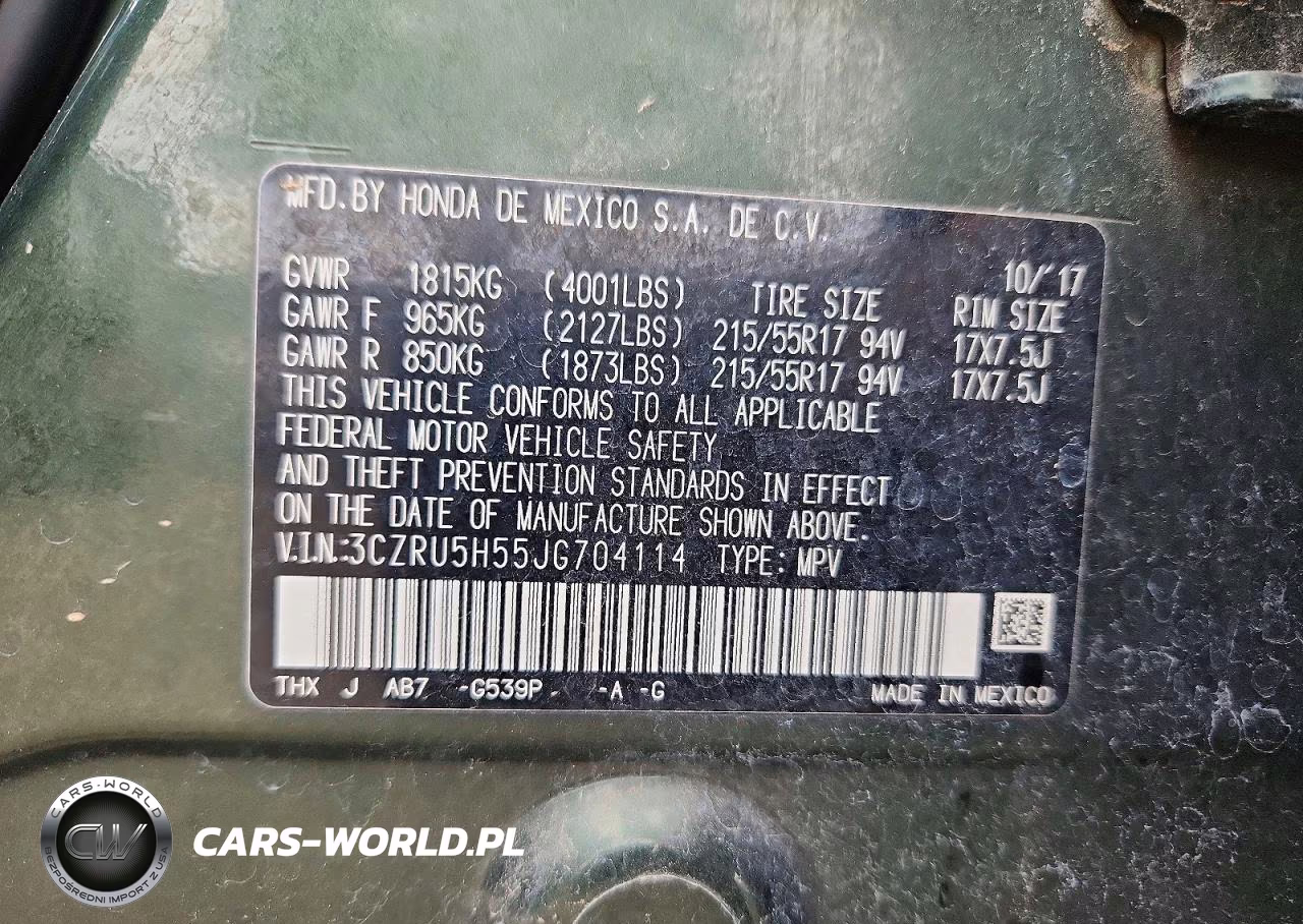 2018 Honda Hr-V Ex VIN:3CZRU5H55JG704114 - 13