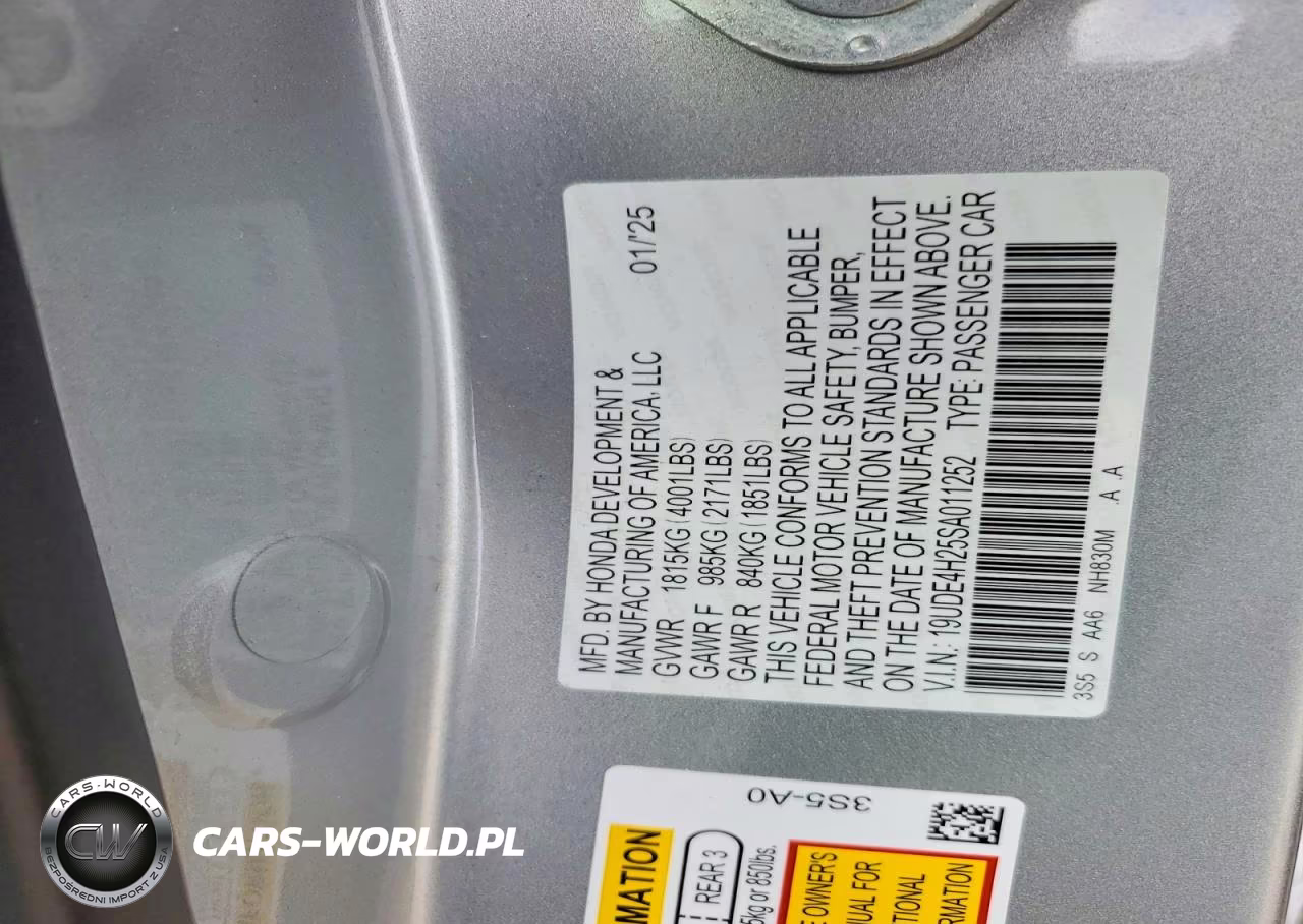 2025 Acura Integra VIN:19UDE4H25SA011252 - 12