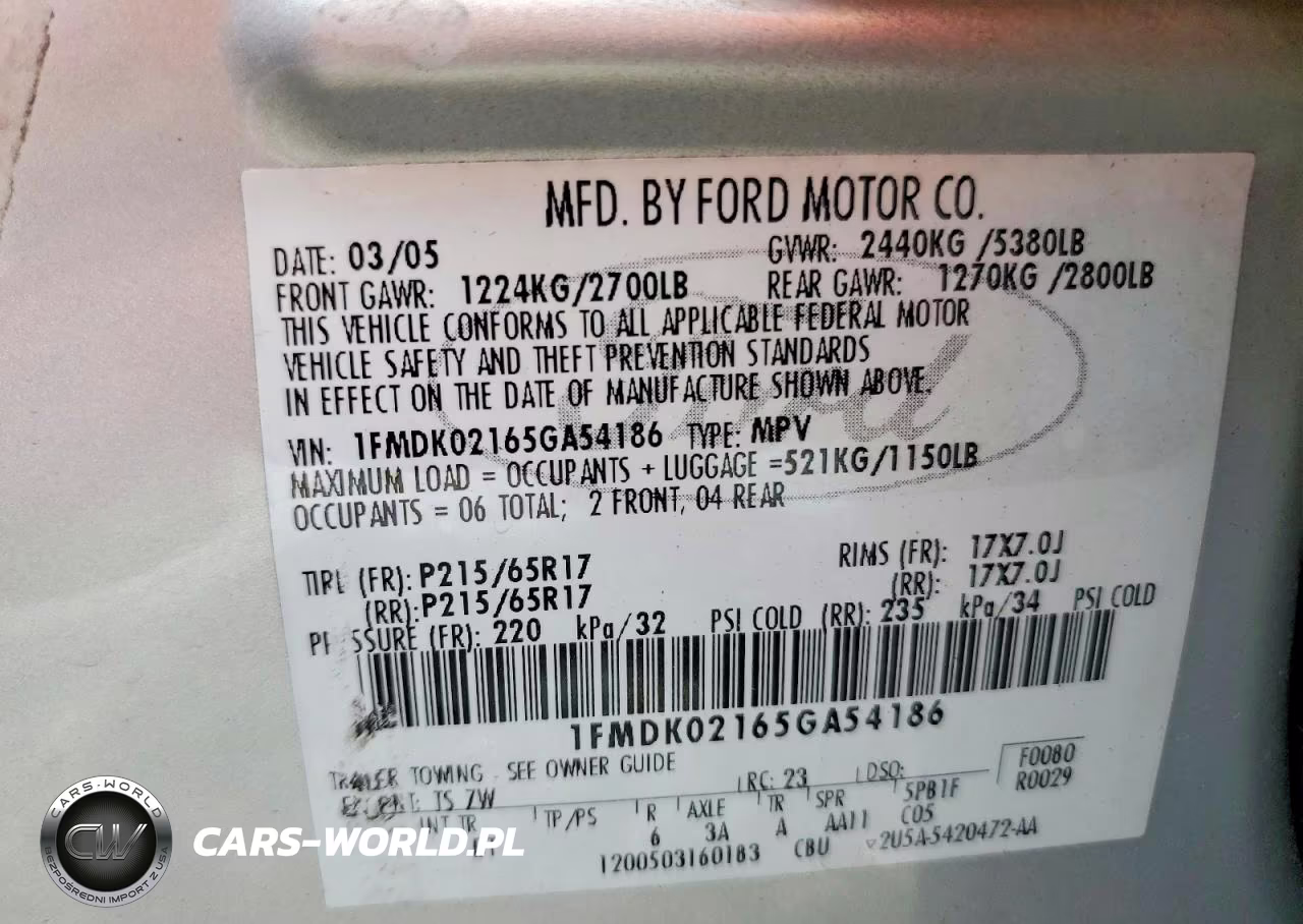 2005 Ford Freestyle Sel VIN:1FMDK02165GA54186 - 12