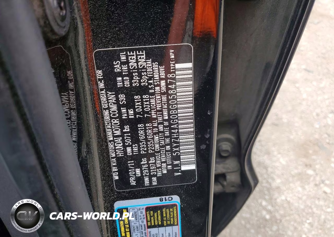 2011 Hyundai Santa Fe Se VIN:5XYZH4AG0BG058478 - 12