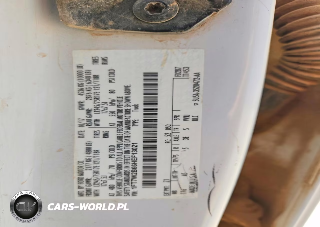 2017 Ford F250 Super Duty VIN:1FT7W2B66HEF13021 - 12