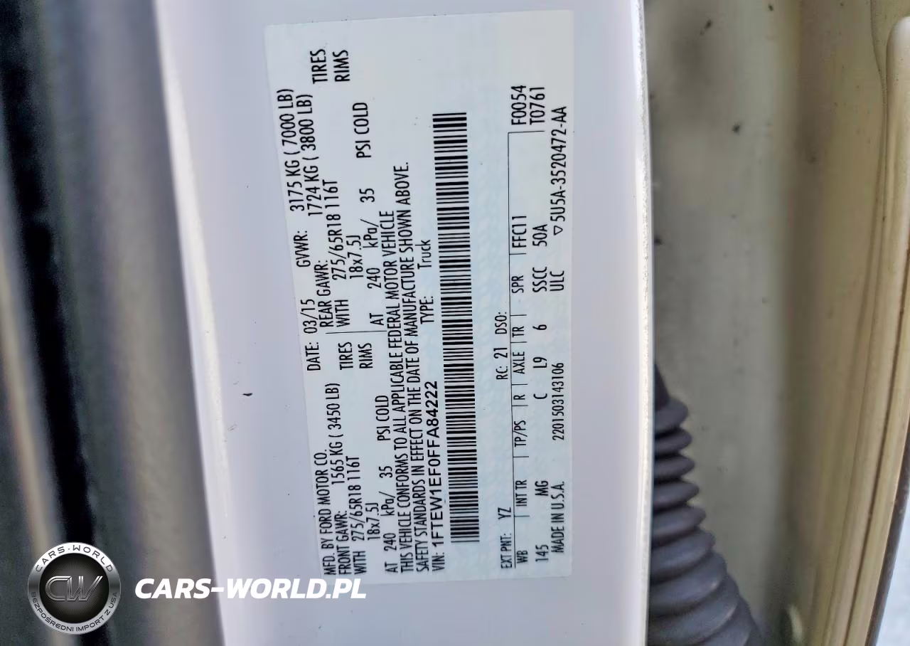 2015 Ford F150 Supercrew VIN:1FTEW1EF0FFA84222 - 12