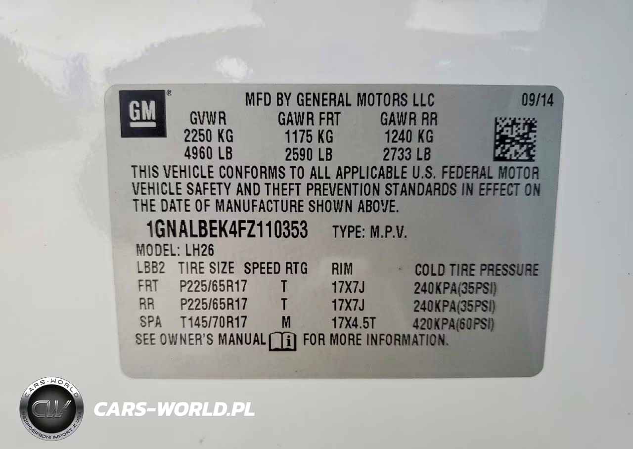 2015 Chevrolet Equinox Lt VIN:1GNALBEK4FZ110353 - 13