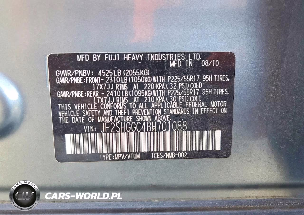 2011 Subaru Forester Touring VIN:JF2SHGGC4BH701088 - 12