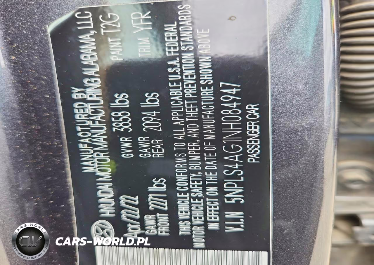 2022 Hyundai Elantra Sel VIN:5NPLS4AG1NH084947 - 12