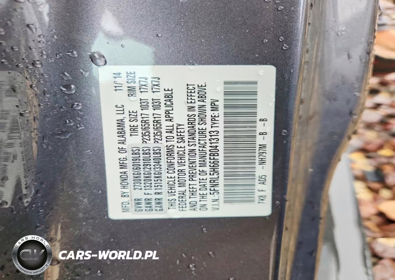 2015 Honda Odyssey Exl VIN:5FNRL5H66FB041313 - 13