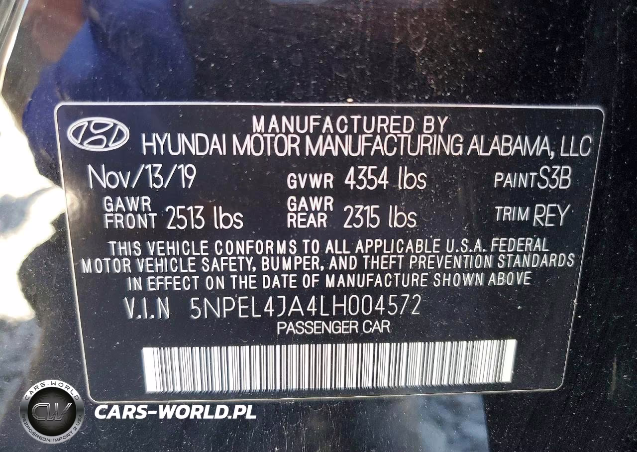 2020 Hyundai Sonata Sel VIN:5NPEL4JA4LH004572 - 13