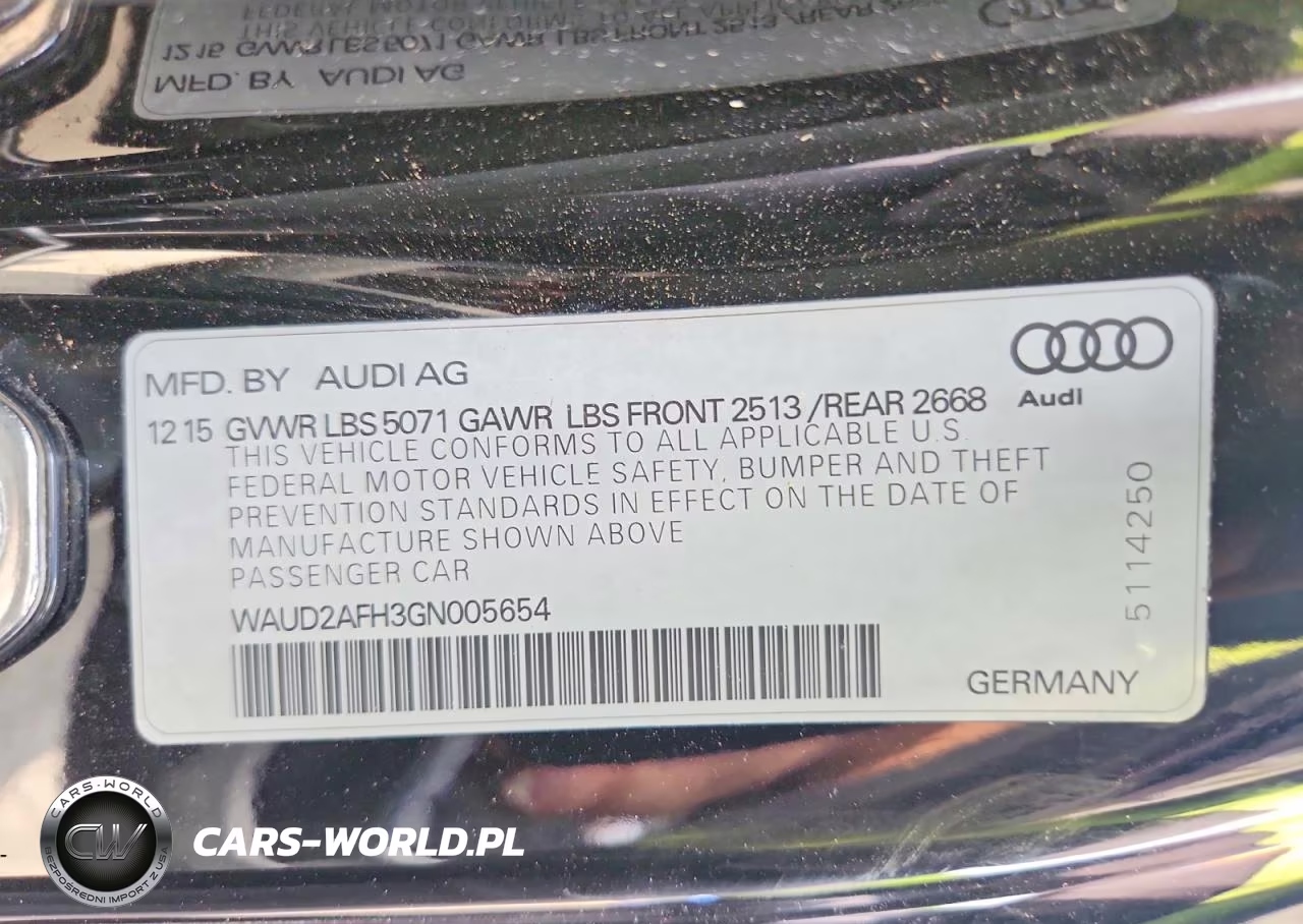 2016 Audi A5 Premium Plus S-Line VIN:WAUD2AFH3GN005654 - 12